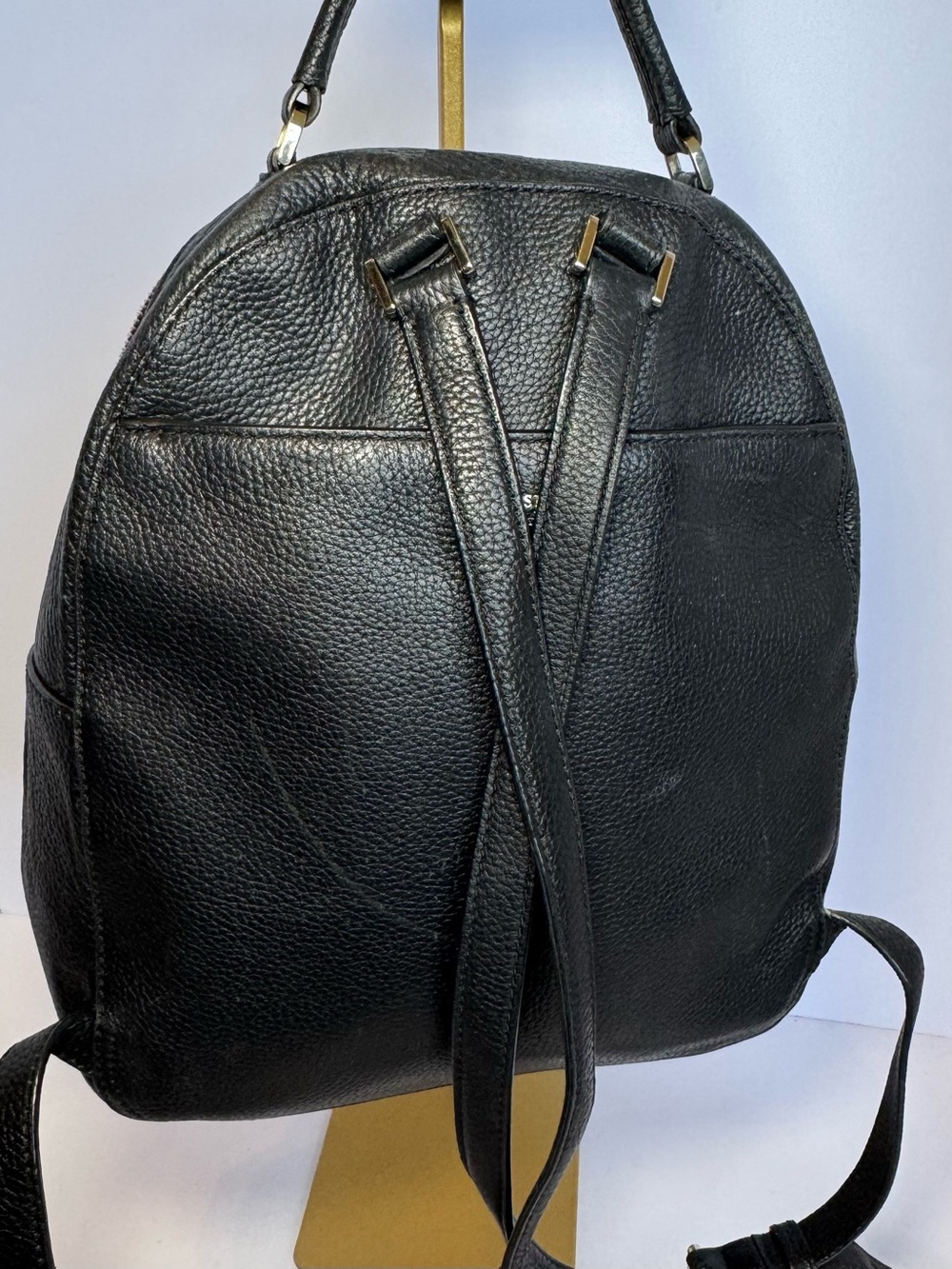 Kate Spade medium backpack in black pebbled leather with gold-tone hardware - Picture 3 of 10